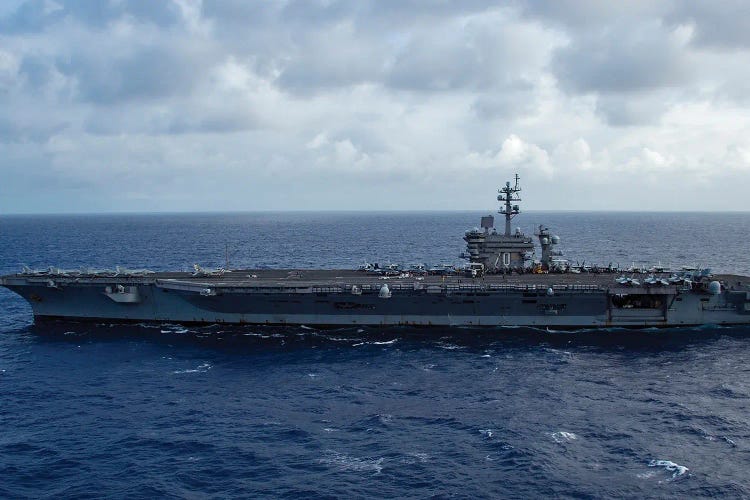 The Aircraft Carrier USS Carl Vinson Transits The Pacific Ocean I