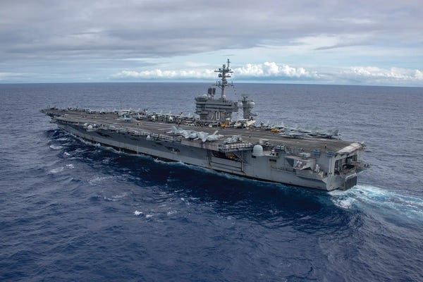 Warships: The Aircraft Carrier USS Carl Vinson Transits The Pacific Ocean II by Stocktrek Images