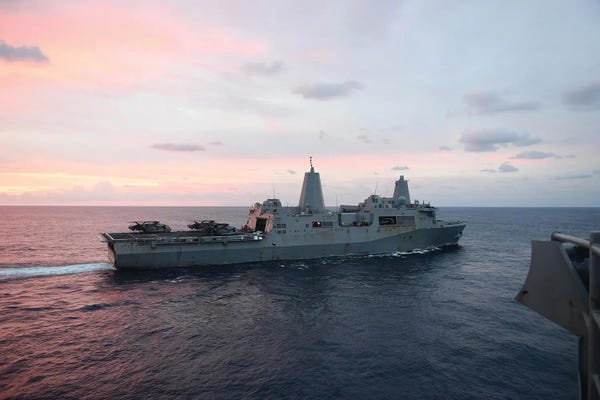Warships: The Amphibious Transport Dock Ship USS Mesa Verde by Stocktrek Images
