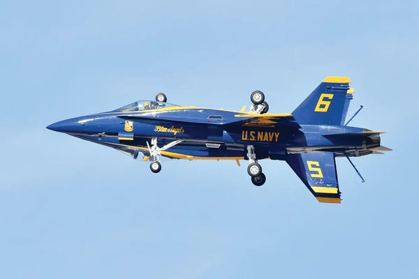 Military Aircraft: The Blue Angels Perform The Fortus Maneuver Demonstration by Stocktrek Images