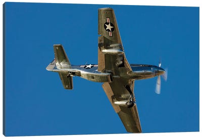 A P-51 Mustang Flies By At Nellis Air Force Base, Nevada Canvas Art Print