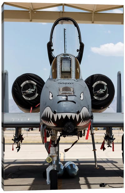 A US Air Force A-10 Thunderbolt II Parked At Davis Monthan Air Force Base Canvas Art Print - Stocktrek Images - Military Collection