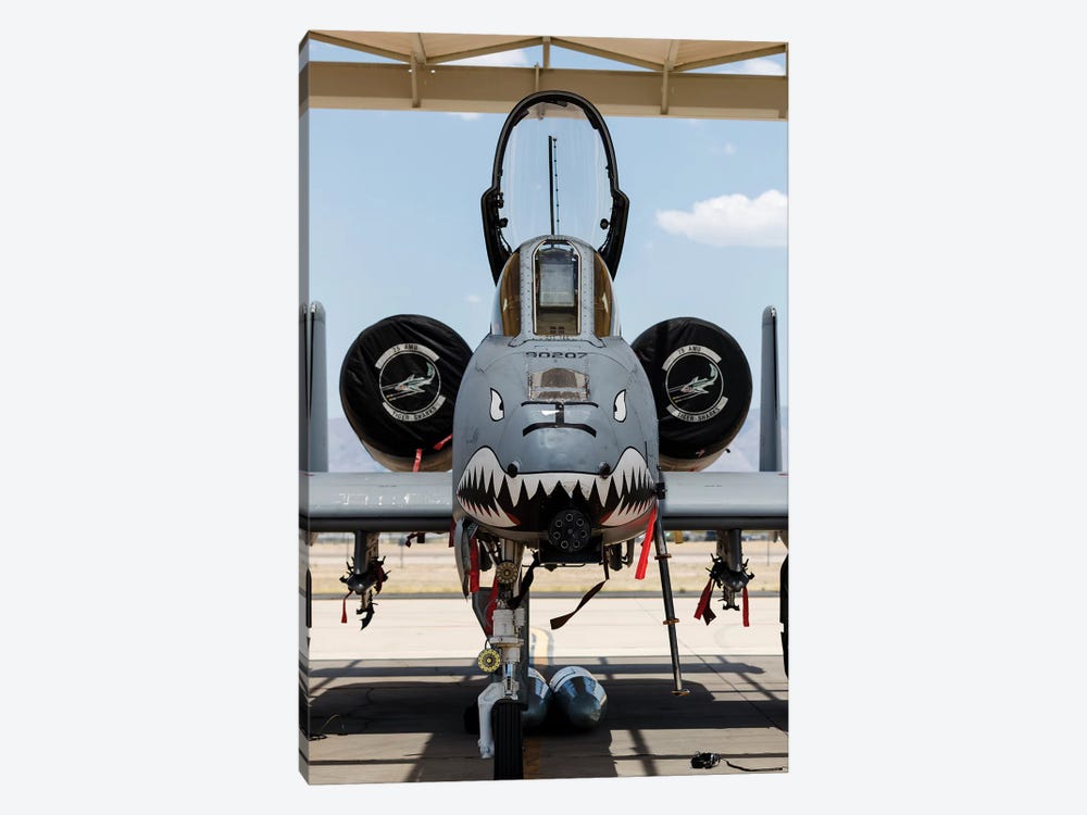 A US Air Force A-10 Thunderbolt II Parked At Davis Monthan Air Force Base by Rob Edgcumbe 1-piece Canvas Wall Art