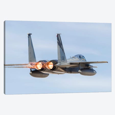 A US Air Force F-15C Eagle Taking Off From Nellis Air Force Base, Nevada I Canvas Print #TRK443} by Rob Edgcumbe Art Print