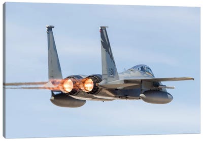 A US Air Force F-15C Eagle Taking Off From Nellis Air Force Base, Nevada I Canvas Art Print