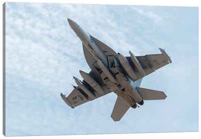 A US Navy E/A-18G Growler Takes Off From Nellis Air Force Base, Nevada Canvas Art Print
