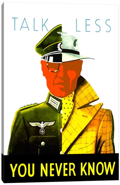 Talk Less, You Never Know Wartime Poster Canvas Art Print - Stocktrek Images - Military Collection