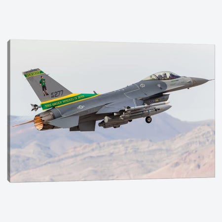 A Vermont Air National Guard F-16C Fighting Falcon Taking Off Canvas Print #TRK452} by Rob Edgcumbe Canvas Wall Art