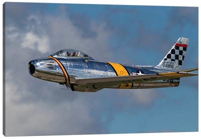 A Vintage F-86 Sabre Of The Warbird Heritage Foundation Canvas Art Print - By Air