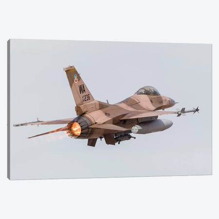 An Aggressor F-16C Fighting Falcon Of The US Air Force Canvas Print #TRK455} by Rob Edgcumbe Art Print