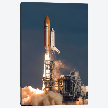 Space Shuttle Atlantis Clears The Tower At The Kennedy Space Center, Florida Canvas Print #TRK463} by Rob Edgcumbe Canvas Print