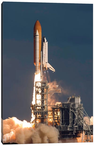 Space Shuttle Atlantis Clears The Tower At The Kennedy Space Center, Florida Canvas Art Print