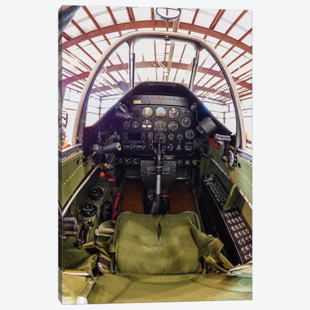 The Cockpit Of A P-51 Mustang Canvas Print #TRK464} by Rob Edgcumbe Canvas Artwork