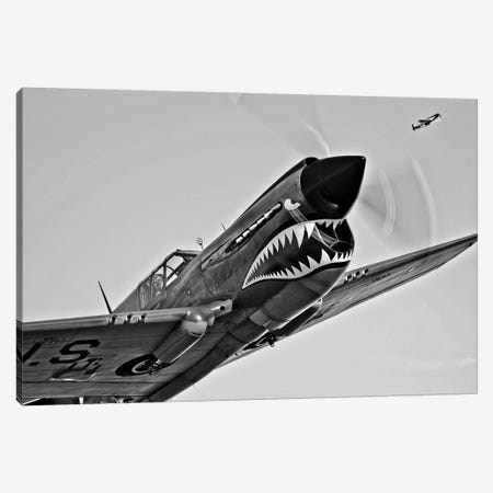 A Curtiss P-40E Warhawk In Flight Near Chino, California I Canvas Print #TRK467} by Scott Germain Canvas Art
