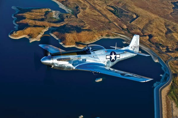 By Air: A North American P-51D Mustang In Flight Near Chino, California I by Scott Germain