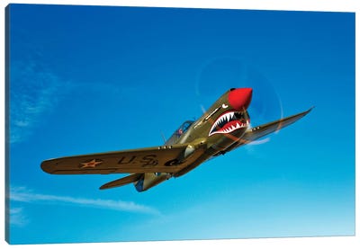 A P-40E Warhawk In Flight I Canvas Art Print