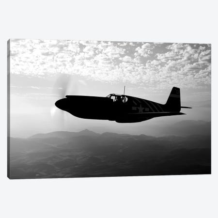 A P-51A Mustang In Flight I Canvas Print #TRK487} by Scott Germain Canvas Artwork