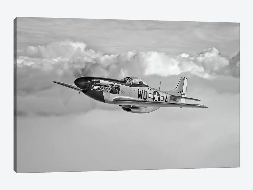 A P-51D Mustang In Flight Near Hollister, California by Scott Germain 1-piece Art Print