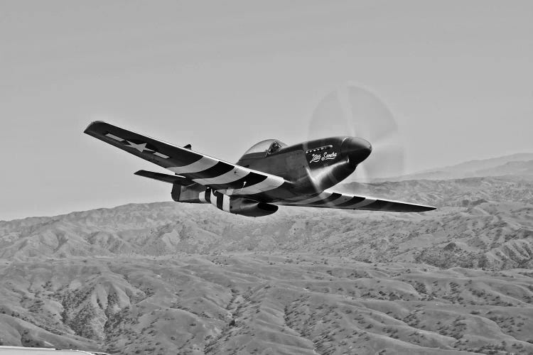 A P-51D Mustang In Flight Over Hollister, California