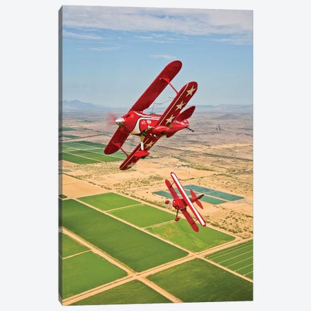Two Pitts Special S-2A Aerobatic Biplanes In Flight Near Chandler, Arizona Canvas Print #TRK511} by Scott Germain Canvas Print