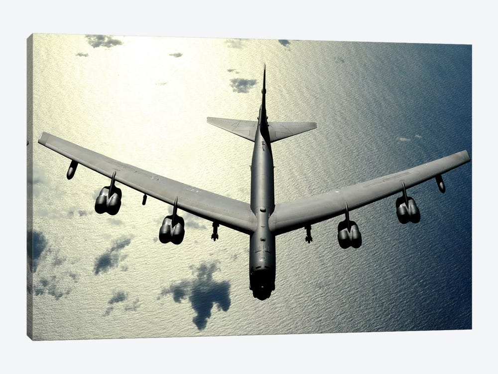A B-52 Stratofortress In Flight Over The Pacific Ocean 1-piece Canvas Print