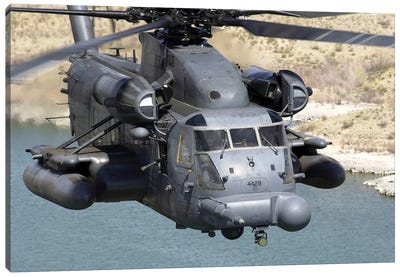 A MH-53J Pave Low IIIE Heavy-Lift Helicopter Canvas Art Print