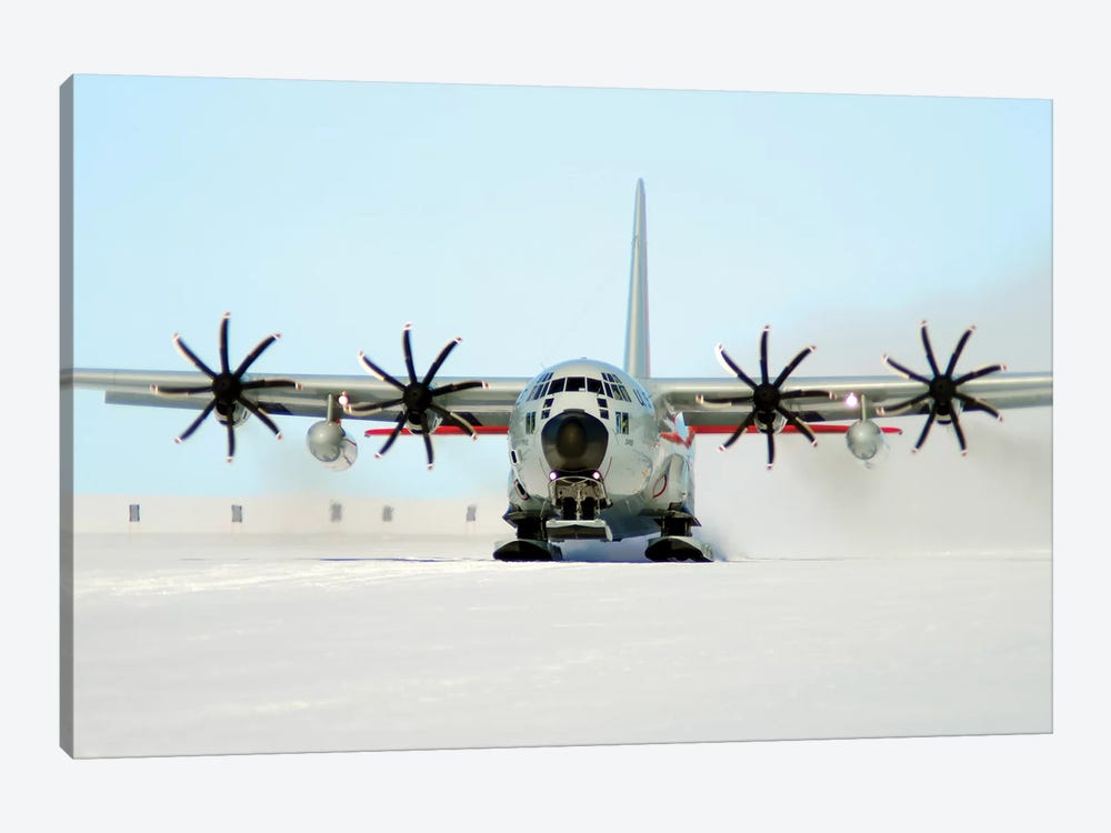 A Ski-Equipped LC-130 Hercules by Stocktrek Images 1-piece Canvas Art Print