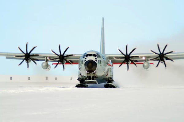 Airplanes: A Ski-Equipped LC-130 Hercules by Stocktrek Images