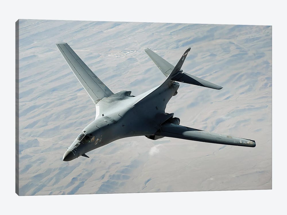 A US Air Force B-1B Lancer On A Combat Patrol Over Afghanistan by Stocktrek Images 1-piece Canvas Art Print