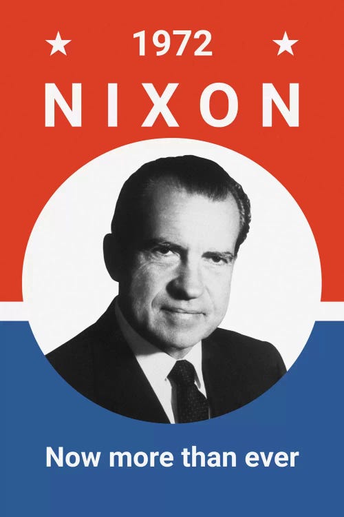 Vintage Print Of President Richard Nixon by Stocktrek Images wall art