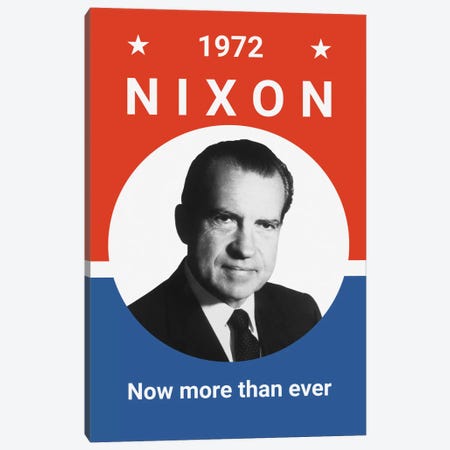 Vintage Print Of President Richard Nixon Canvas Print #TRK61} by Stocktrek Images Canvas Art