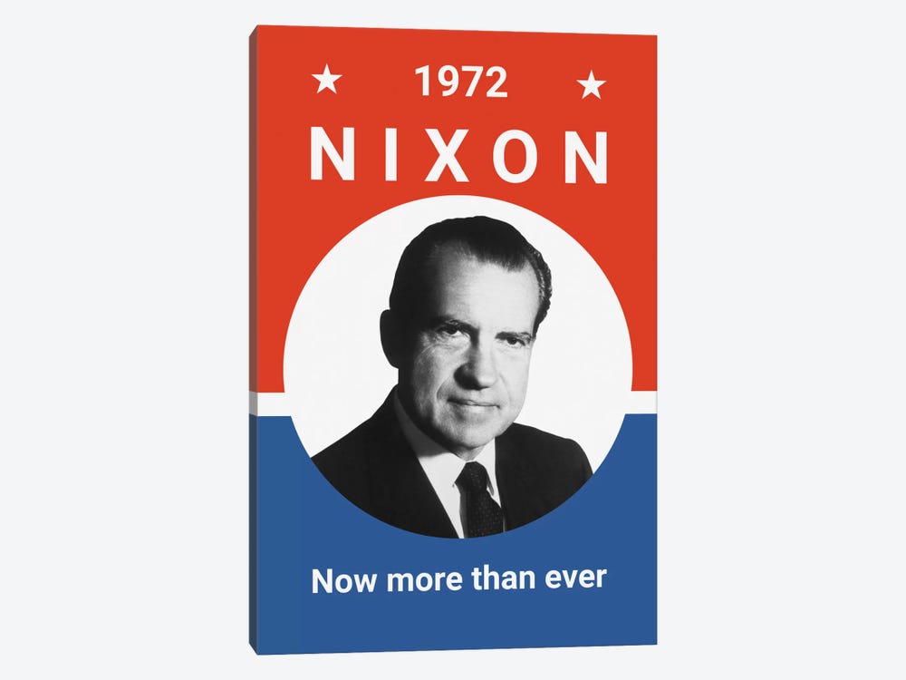 Vintage Print Of President Richard Nixon by Stocktrek Images 1-piece Canvas Artwork