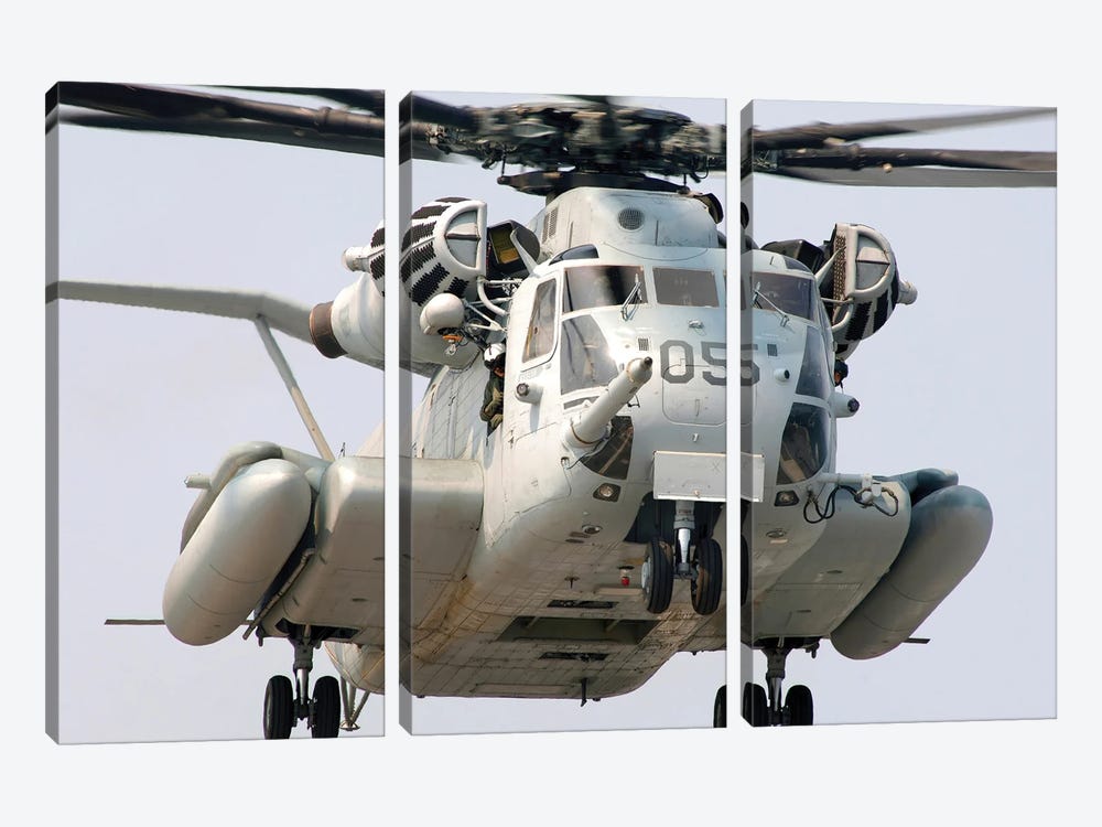 A US Marine Corps CH-53E Super Stallion by Stocktrek Images 3-piece Canvas Print