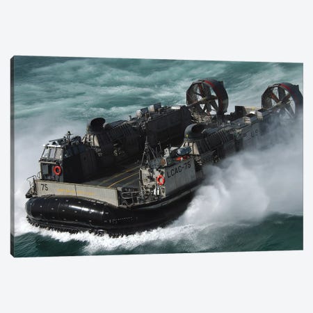 A US Navy Landing Craft Air Cushion Heading To The Kuwait Naval Base Canvas Print #TRK639} by Stocktrek Images Canvas Art