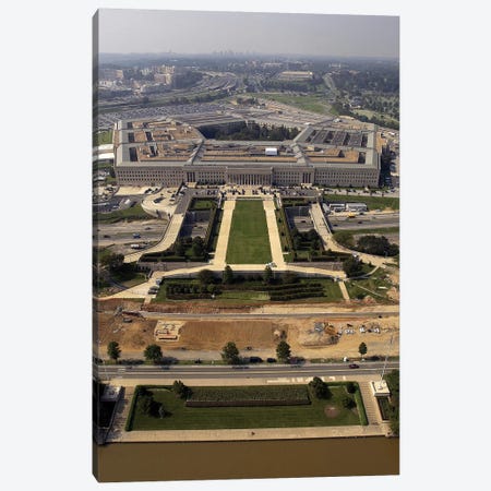 Aerial Photograph Of The Pentagon With The River Parade Field In Arlington, Virginia Canvas Print #TRK651} by Stocktrek Images Canvas Art
