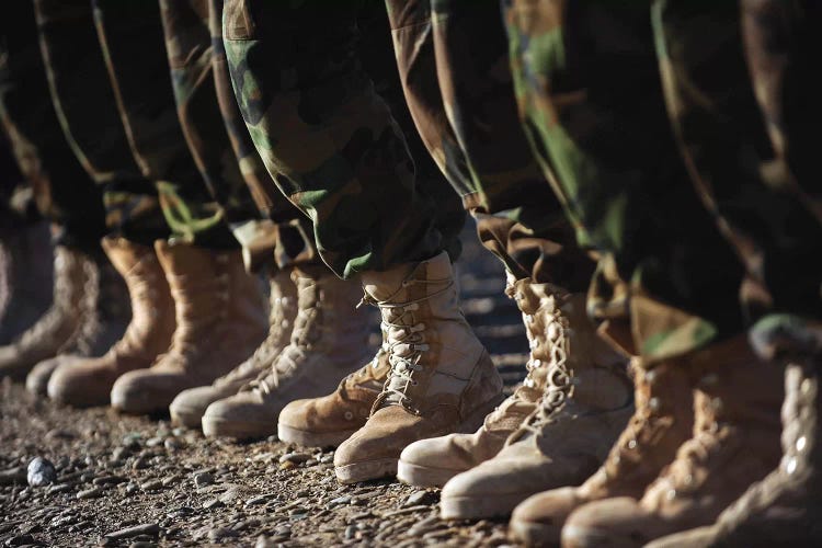 Afghan National Army Air Corps Soldiers Training In Kandahar, Afghanistan by Stocktrek Images wall art