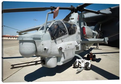 AH-1Z Super Cobra Attack Helicopter Canvas Art Print - Military Aircraft Art