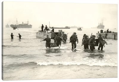 American Forces Landing At Arzew, Algeria During Operation Torch Canvas Art Print - Marines Art