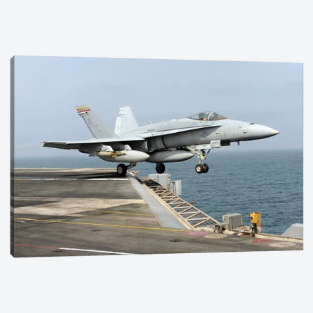 An F/A-18C Hornet Launches From The Aircraft Carrier USS Harry S. Truman Canvas Print #TRK703} by Stocktrek Images Canvas Art