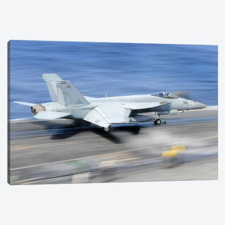 An F/A-18E Super Hornet Launches From The Aircraft Carrier USS George Washington Canvas Print #TRK710} by Stocktrek Images Canvas Print