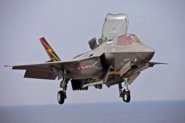 By Air: An F-35 Lightning II Prepares For Landing by Stocktrek Images