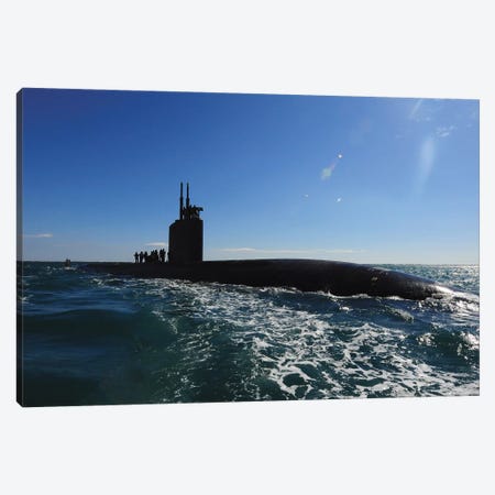 Attack Submarine USS Scranton Pulls Into Augusta Bay Canvas Print #TRK762} by Stocktrek Images Canvas Art