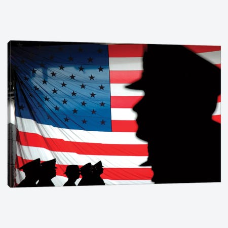 Chief Petty Officers Aboard Dock Landing Ship USS Harpers Ferry Canvas Print #TRK780} by Stocktrek Images Canvas Wall Art