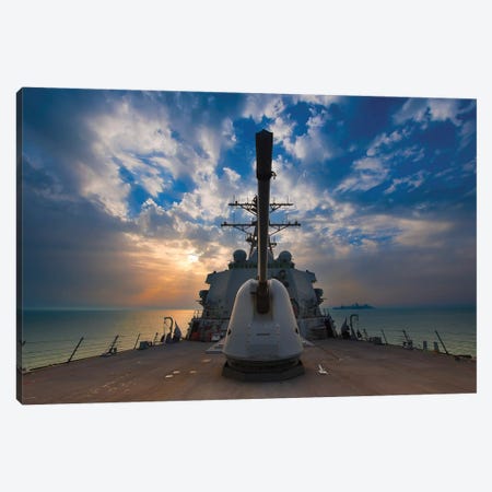 Guided-Missile Destroyer USS Higgins Canvas Print #TRK838} by Stocktrek Images Canvas Artwork