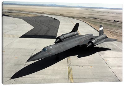 High Angle View Of A SR-71A Blackbird Canvas Art Print - Stocktrek Images - Military Collection