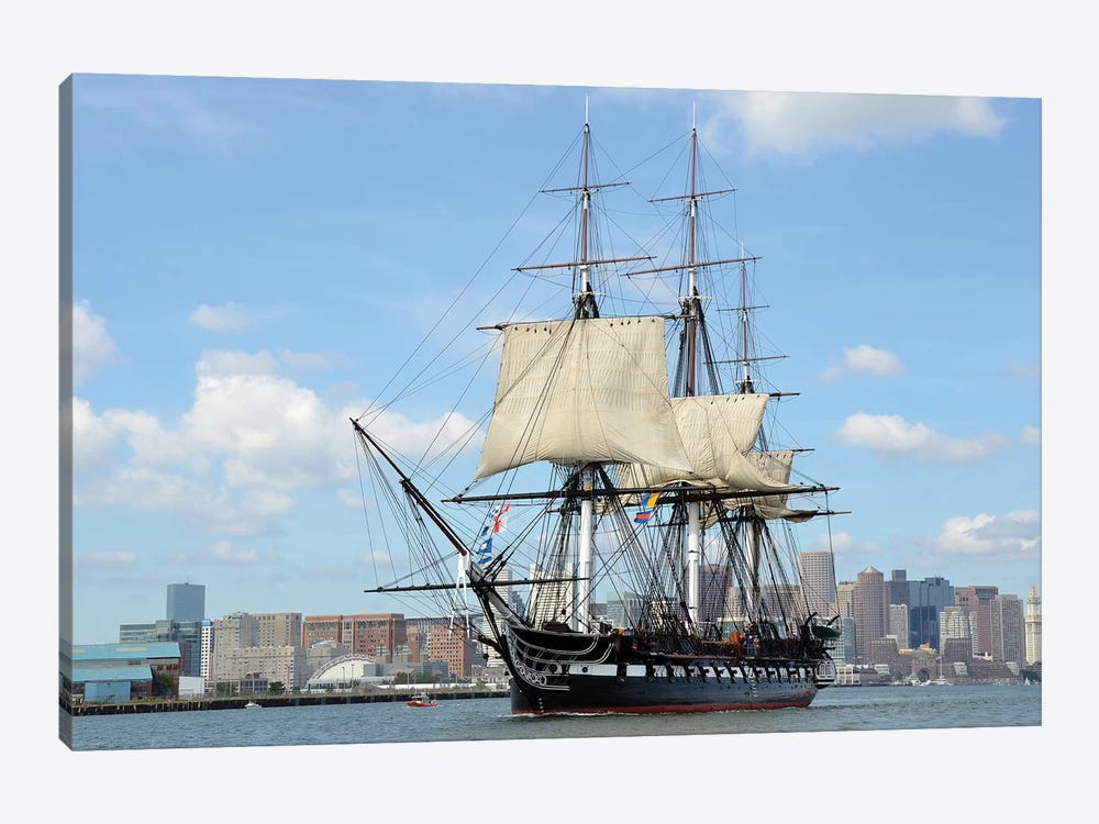 USS Constitution In Boston Harbor by Stocktrek Images 1-piece Canvas Artwork