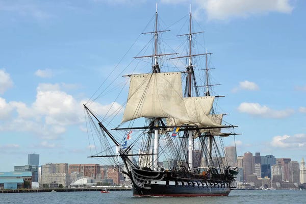 Stocktrek Images: USS Constitution In Boston Harbor by Stocktrek Images