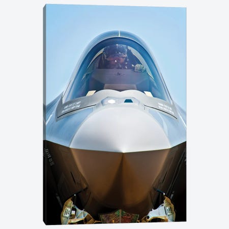 Pilot In The Cockpit Of A US Air Force F-35 Lightning II Canvas Print #TRK880} by Stocktrek Images Canvas Print