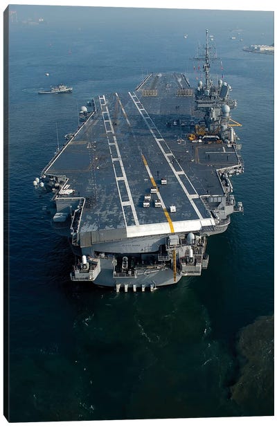 The Conventionally Powered Aircraft Carrier USS Kitty Hawk Canvas Art Print
