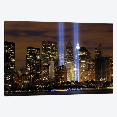The Tribute In Light Memorial, NYC I Canvas Print #TRK975} by Stocktrek Images Canvas Artwork